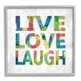 thumbnail image 1 of Stupell Industries Live Love Laugh Sentiment Bold Abstract Paint Typography, 24 x 24, Designed by Jamie MacDowell, 1 of 7