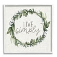 thumbnail image 1 of Stupell Industries Live Simply Phrase Green Botanical Leaf Wreath, 24 x 24,Design by Kim Allen, 1 of 5