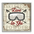 thumbnail image 1 of Stupell Industries Live To Ski Sport Goggles Fresh Powder, 12 x 12, Design by Jennifer Pugh, 1 of 5