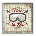 thumbnail image 1 of Stupell Industries Live To Ski Sport Goggles Fresh Powder, 17 x 17, Design by Jennifer Pugh, 1 of 7