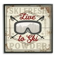 thumbnail image 1 of Stupell Industries Live To Ski Sport Goggles Fresh Powder, 24 x 24, Design by Jennifer Pugh, 1 of 5