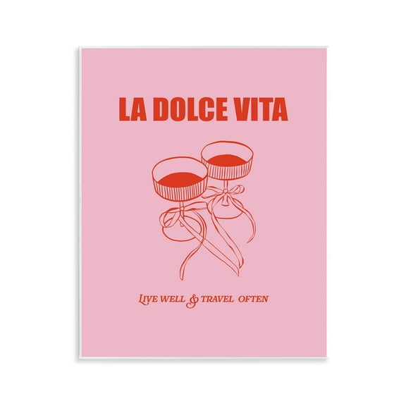 Stupell Industries Live Well & Travel Often Food & Beverage Painting Unframed Art Print Wall Art, 11 x 14