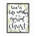thumbnail image 1 of Stupell Industries Live Worthy Of The Gospel Religious Inspiring Word Design Graphic Art Black Framed Art Print Wall Art, 11x14, by April Chavez, 1 of 6