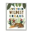 thumbnail image 1 of Stupell Industries Live Your Wildest Dreams Sentiment Tropical Tiger Forest, 11 x 14, Designed by Darlene Seale, 1 of 6
