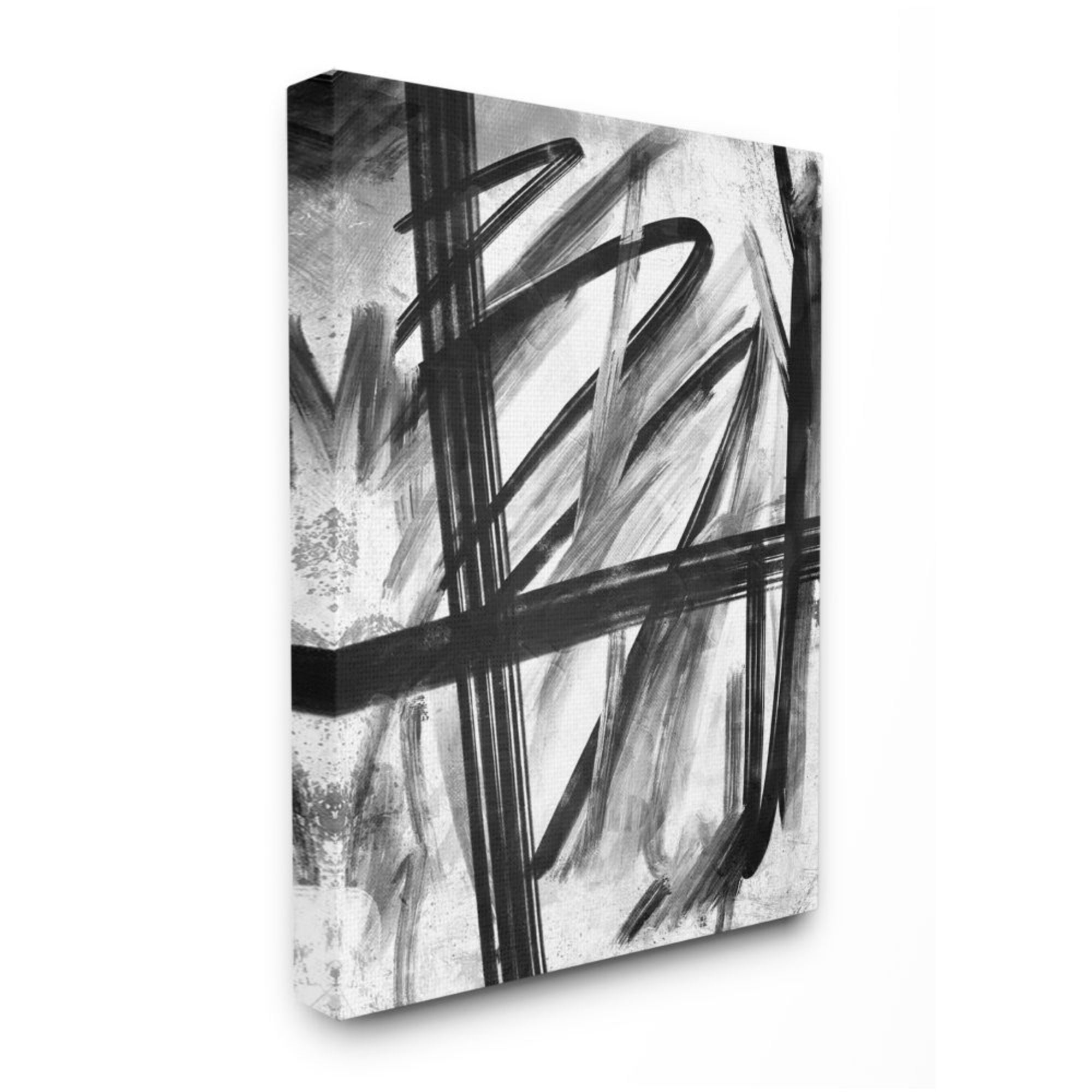 Stupell Industries Lively Abstract Linework Black and White Design Design by Onrei, 30" x 40"