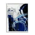 thumbnail image 1 of Stupell Industries Lively Indigo Blue Abstraction Chaotic Line Collage Abstract Painting White Framed Art Print Wall Art, 24 x 30, 1 of 7