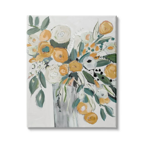 Stupell Industries Lively Orange White Floral Bouquet Abstract Still Life, 36 x 48,Design by Krinlox