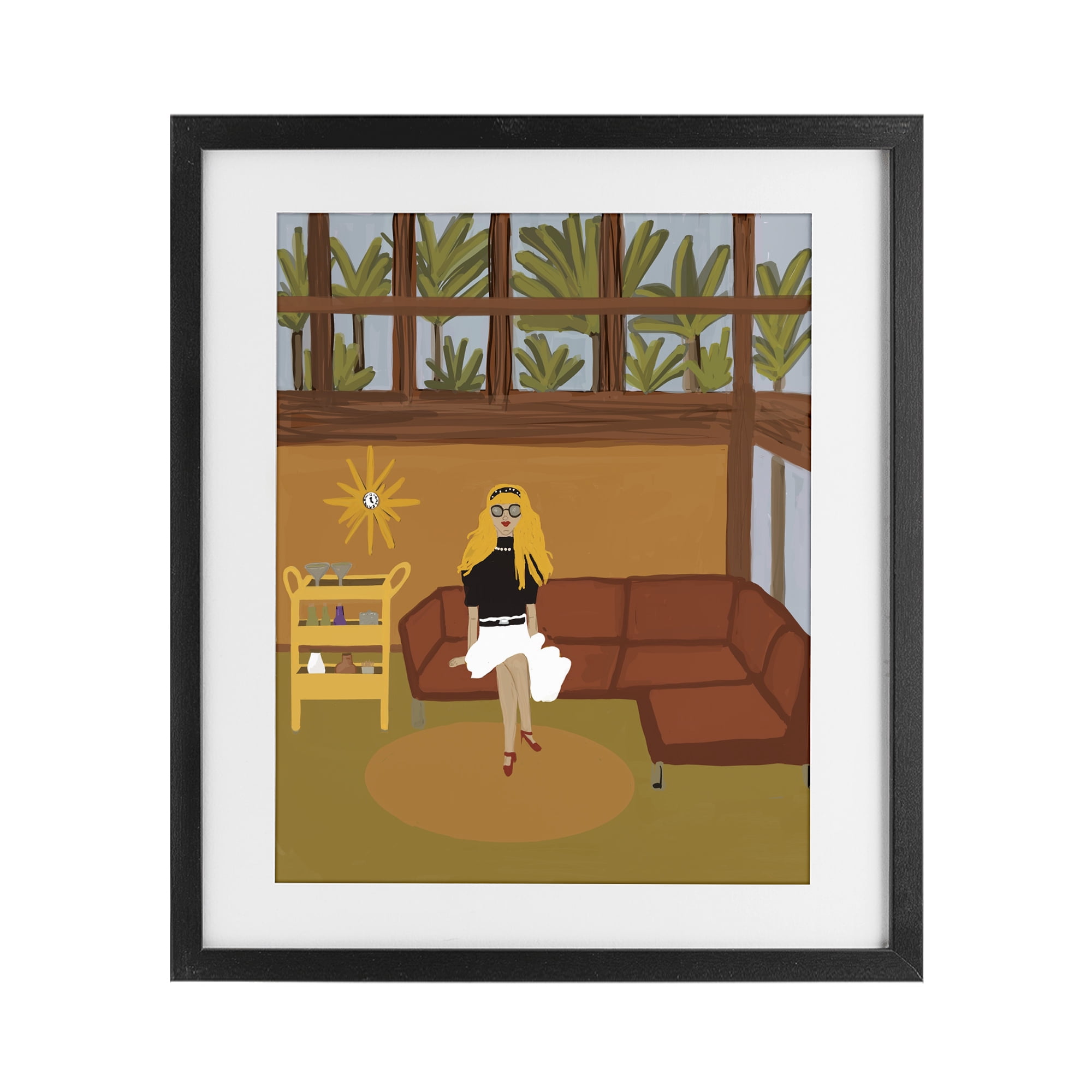 Stupell Industries Living The Girl Life Black Framed Print Under Glass, design by Kristal Clifford