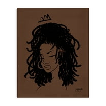 Stupell Industries Liz with Crown Portrait Canvas Wall Art design by Sierra Siler, 20 x 16