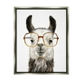 thumbnail image 1 of Stupell Industries Llama Farm Animal Eyeglasses Animals & Insects Painting Gray Floater Framed Art Print Wall Art, 1 of 6