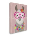 thumbnail image 1 of Stupell Industries Llama Silly Glasses Polka Dots Festive Animal,16 x 20,Designed by Lisa Whitebutton, 1 of 5