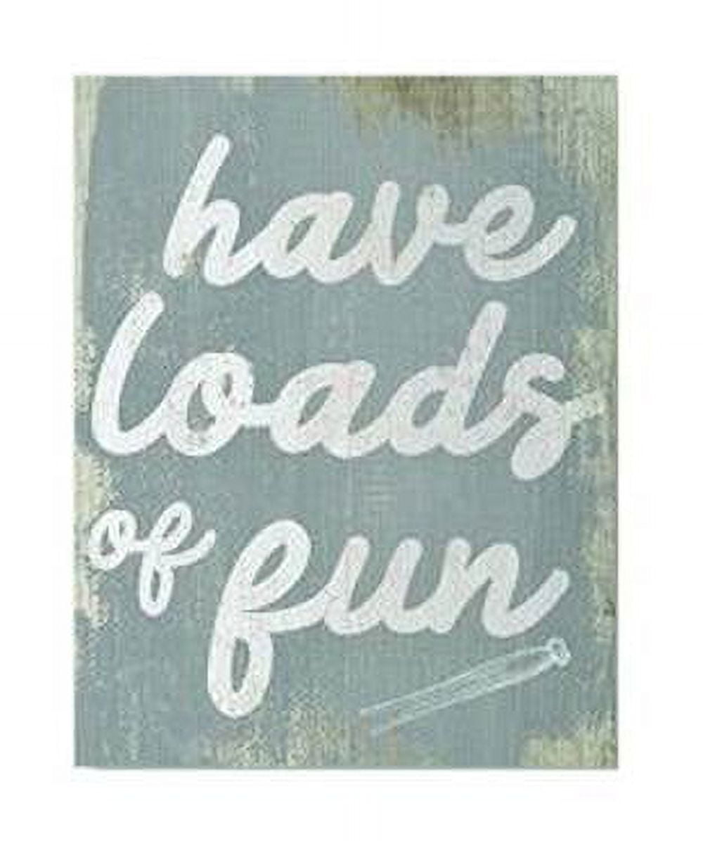 Stupell Industries Loads Of Fun Funny Family Laundry Bathroom Word Design Canvas Wall Art by Daphne Polselli