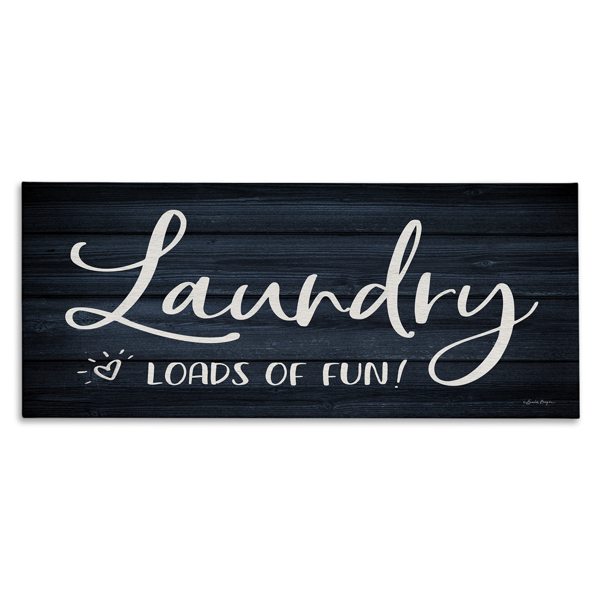 Stupell Industries Loads of Fun Laundry Typography Painting Gallery Wrapped Canvas Art Print Wall Art, 48 x 20