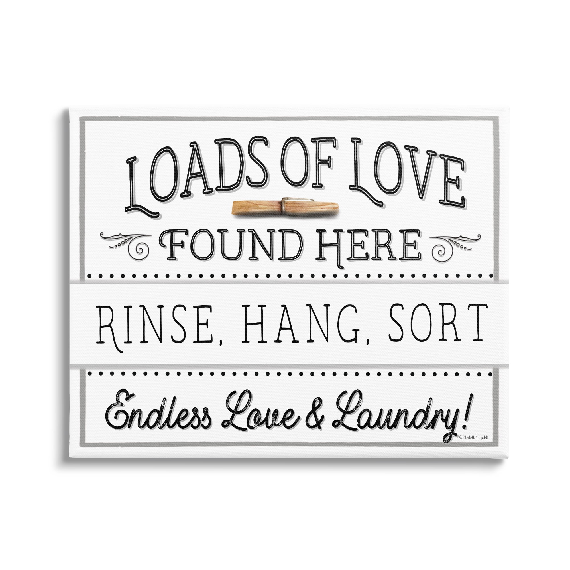 Loads of Love Typography Print on Canvas, 20 x 16
