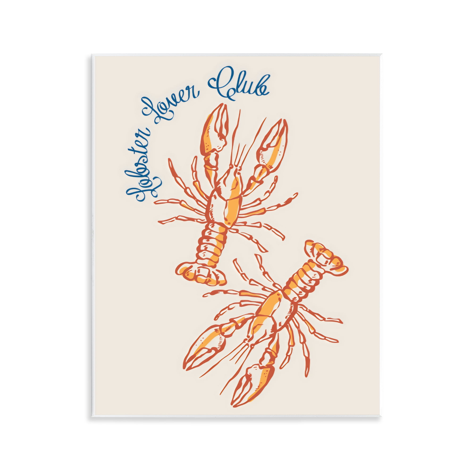 Stupell Industries Lobster Lover Club Wall Plaque Art, design by The Prints Vibe