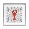 thumbnail image 1 of Stupell Industries Coastal Lobster Portrait Blue Gingham Gray Framed Print Under Glass, 13 x 13, by Vero Illustrates, 1 of 8