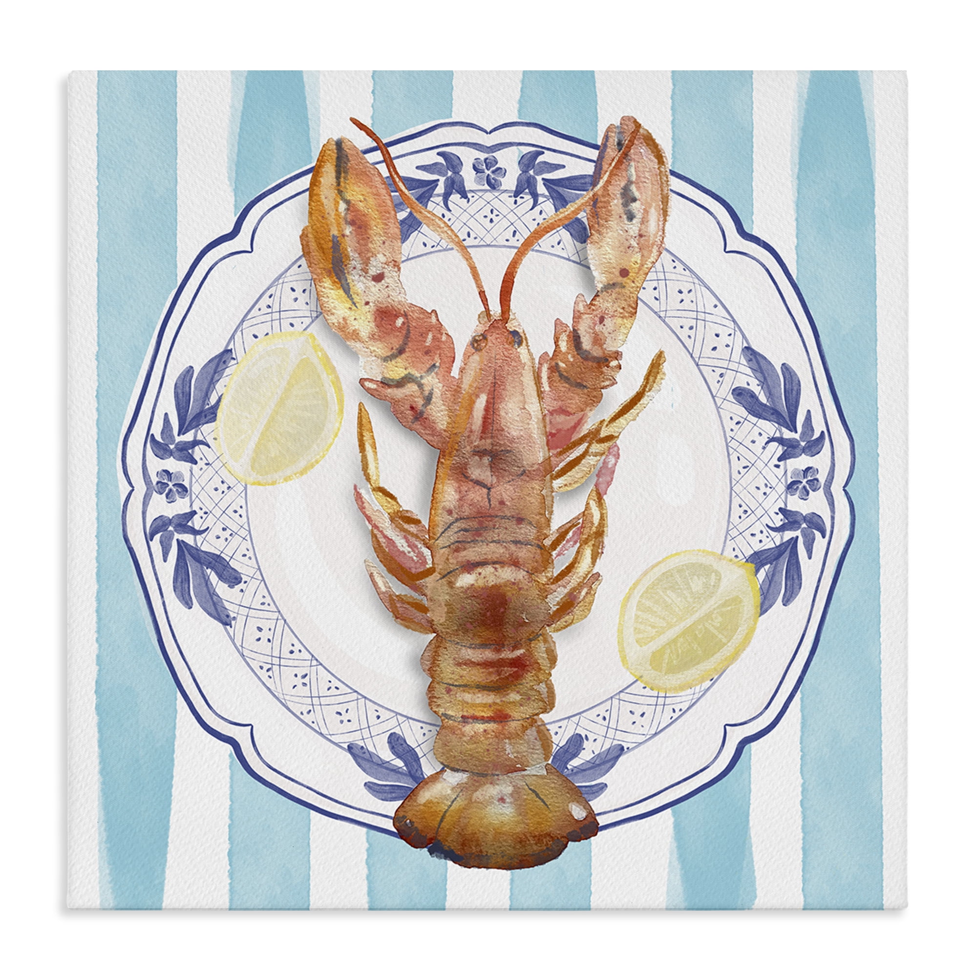 Stupell Industries Lobster Seafood Plate Canvas Wall Art, design by Christie Adams