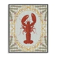 thumbnail image 1 of Stupell Industries Coastal Lobster with Gingham Kitchen Charm Black Framed Giclee Art, 11 x 14, by Vero Illustrates, 1 of 8