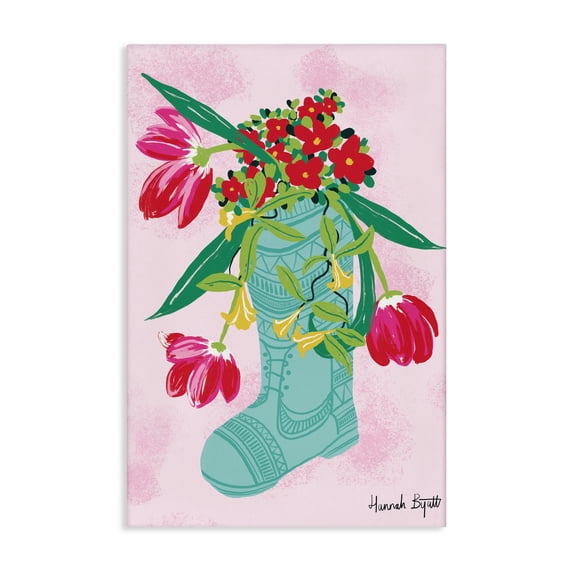 Stupell Industries Eclectic Local Flora in Rainboot Canvas Art, 24 x 36, by Hannah Byatt
