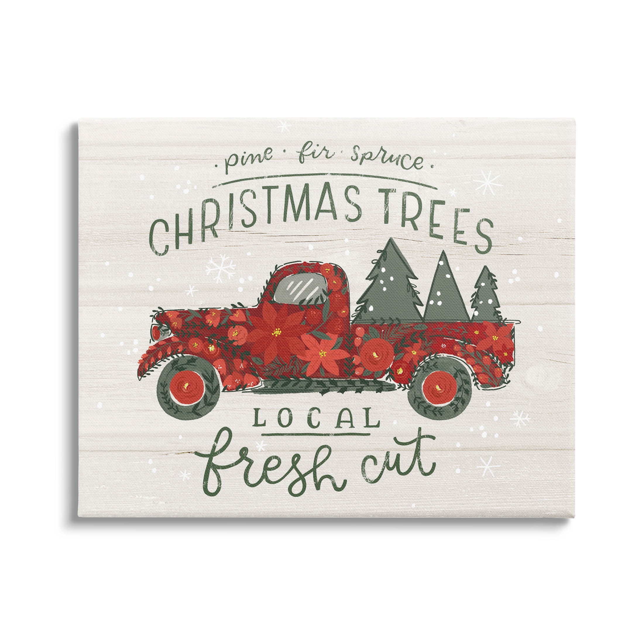 Stupell Industries Local Fresh Cut Christmas Trees Graphic Art Gallery Wrapped Canvas Print Wall Art, Design by Loni Harris