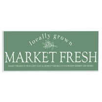 Stupell Industries Locally Grown Market Text & Numbers Painting Unframed Art Print Wall Art, 17 x 7