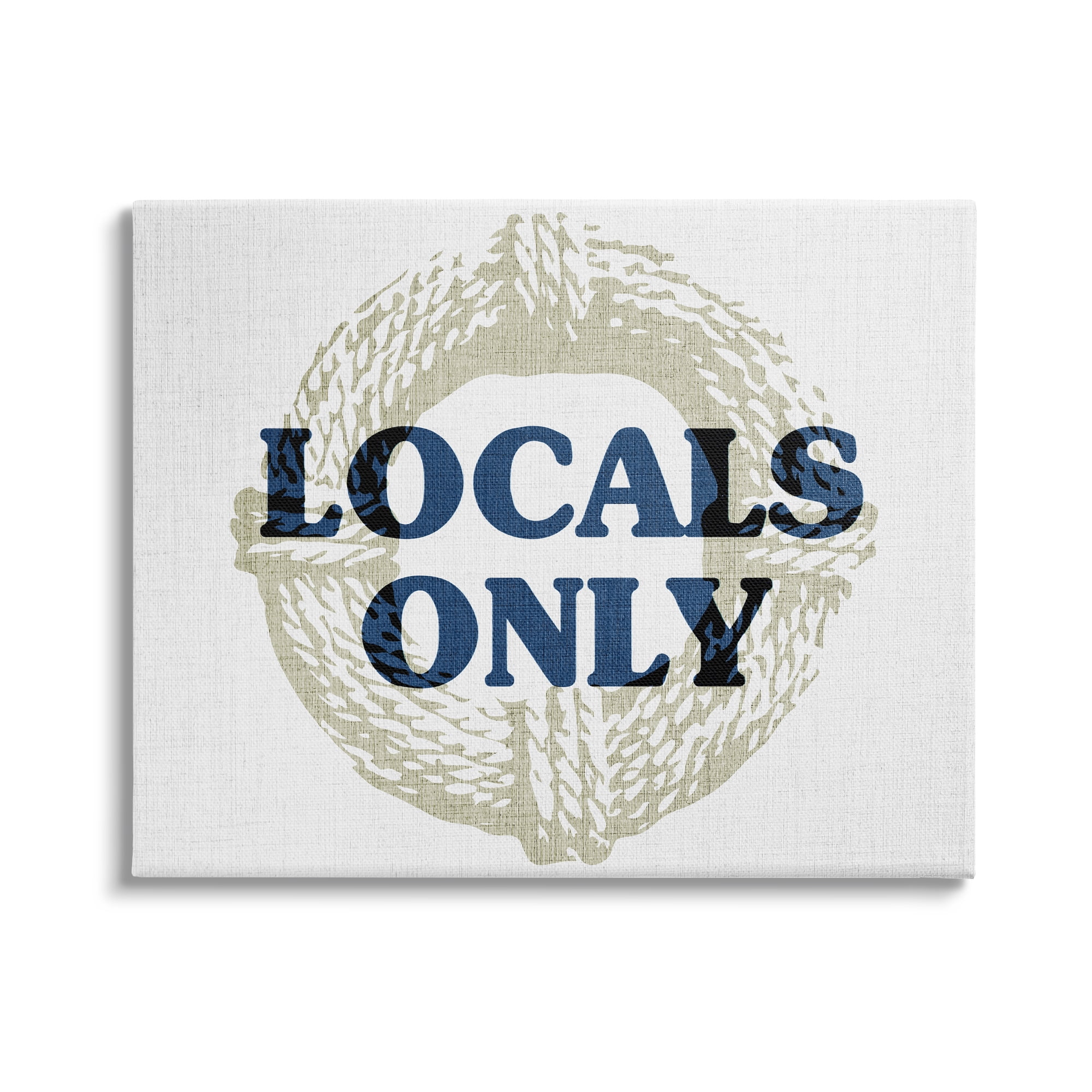 Stupell Industries Locals Only Maritime Phrase Nature Painting Gallery Wrapped Canvas Art Print Wall Art, 48 x 36