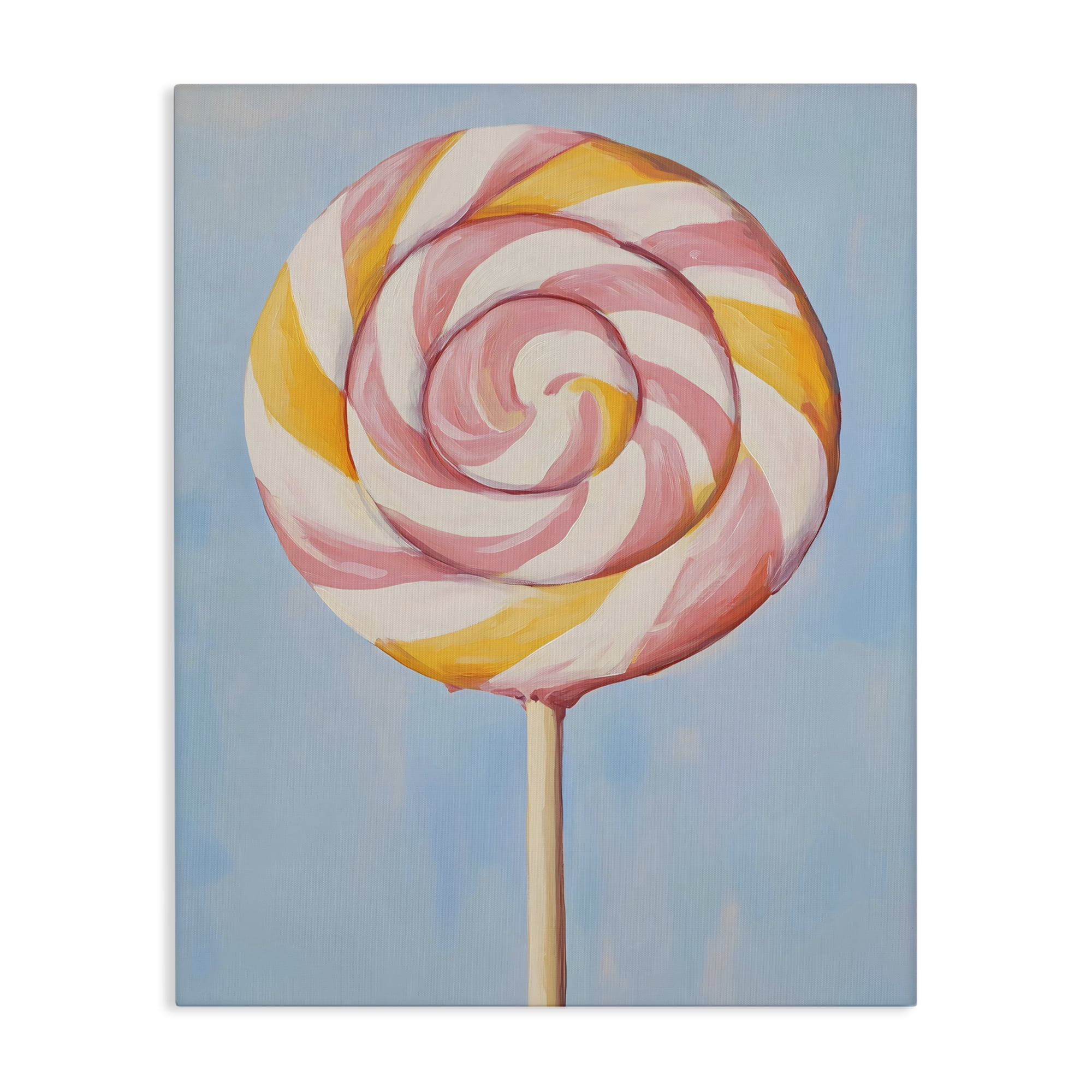 Stupell Industries Lollipop with Pink & Orange Swirl Canvas Wall Art, design by The Prints Vibe