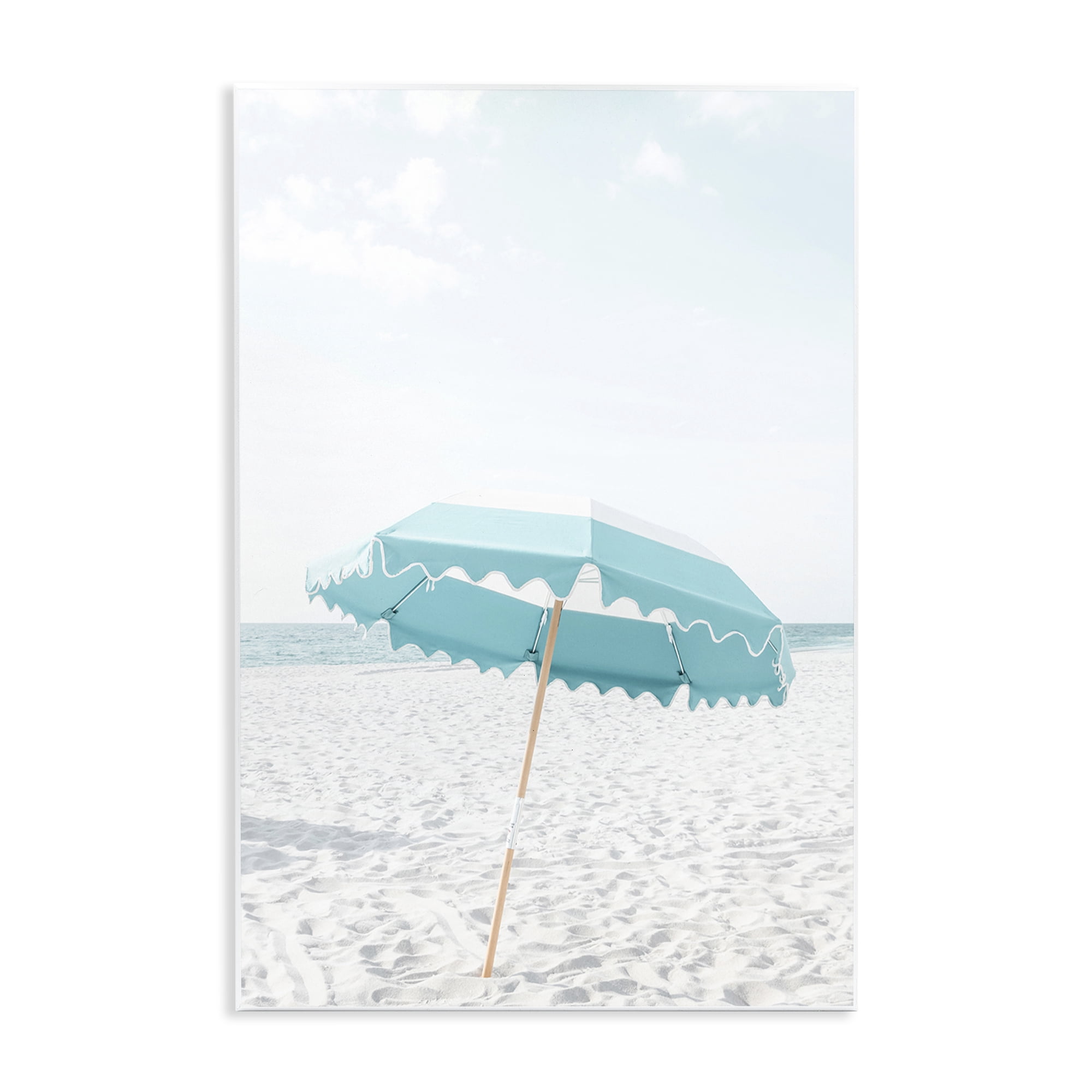 Stupell Industries Lone Blue Beach Umbrella Nautical & Beach ...