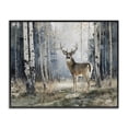 thumbnail image 1 of Stupell Industries Rustic Lodge Lone Stag in Birch Forest Black Framed Giclee Art, 14 x 11, by Franklyn Gregory, 1 of 8