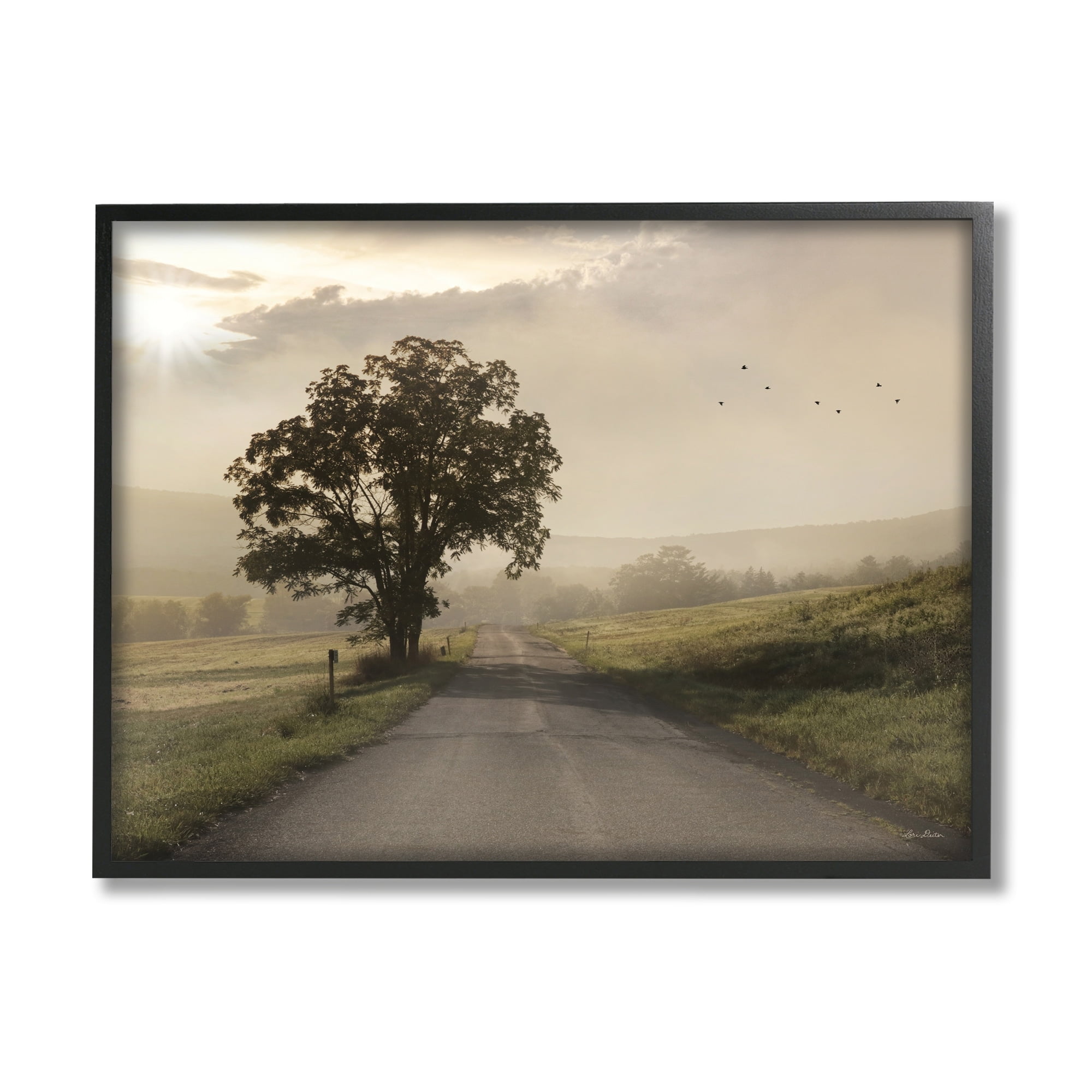 Ebony Framed Landscape Canvas Print, 14 x 11 inches
