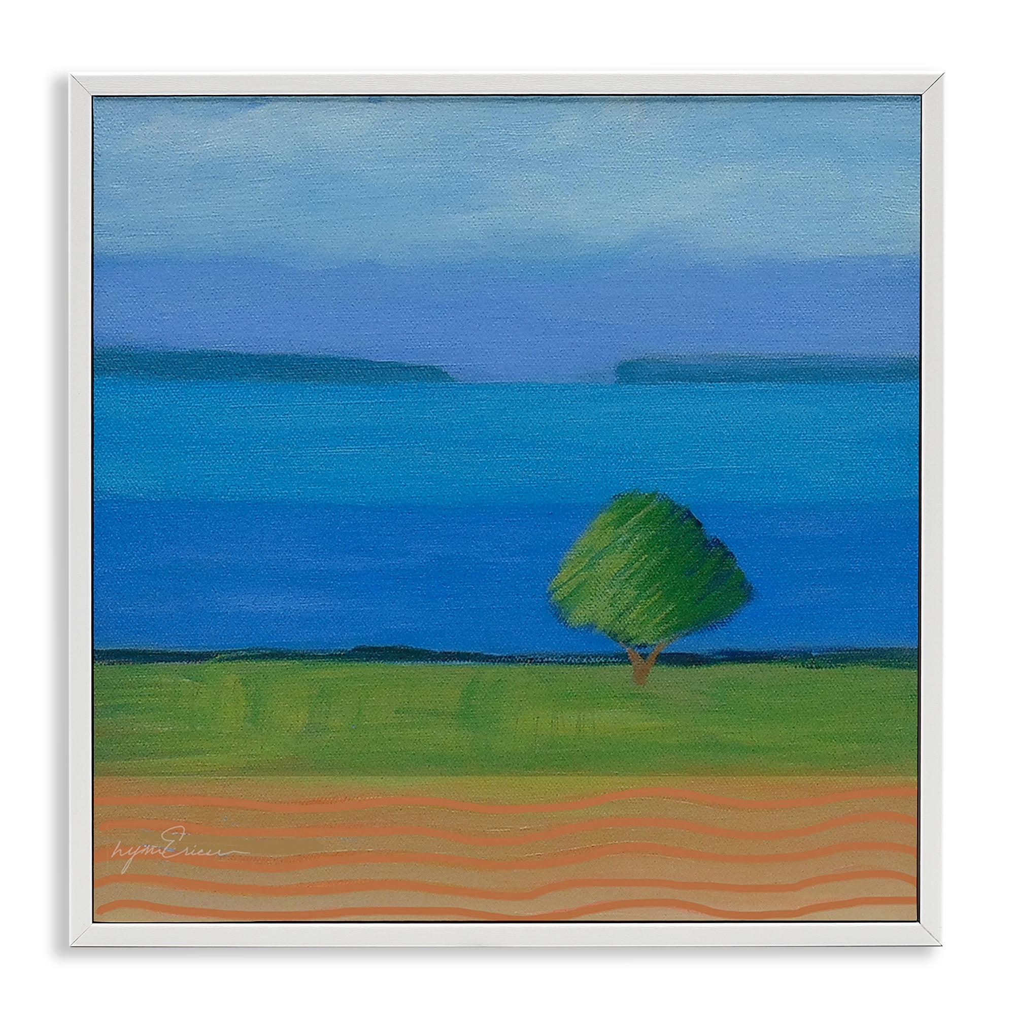 Stupell Industries Lone Tree at Spring Cove White Framed Giclee Art, design by Lynn Ericson Fine Art