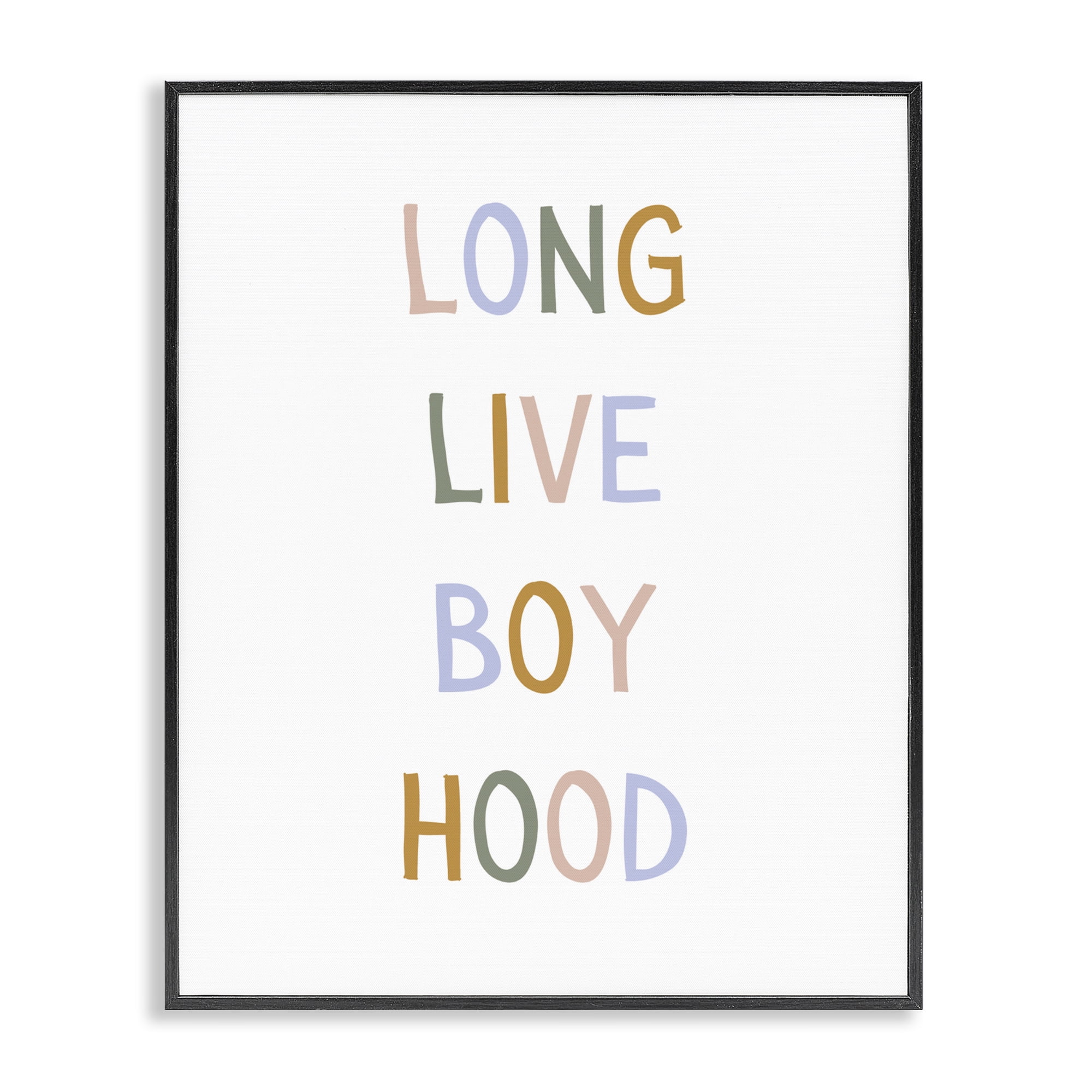 Stupell Industries Long Live Boy Hood Black Framed Giclee Art, design by Katie Griggs