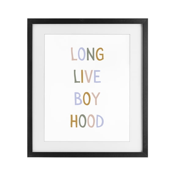 Stupell Industries Modern Long Live Boy Hood Black Framed Print Under Glass, 13 x 16, by Katie Griggs