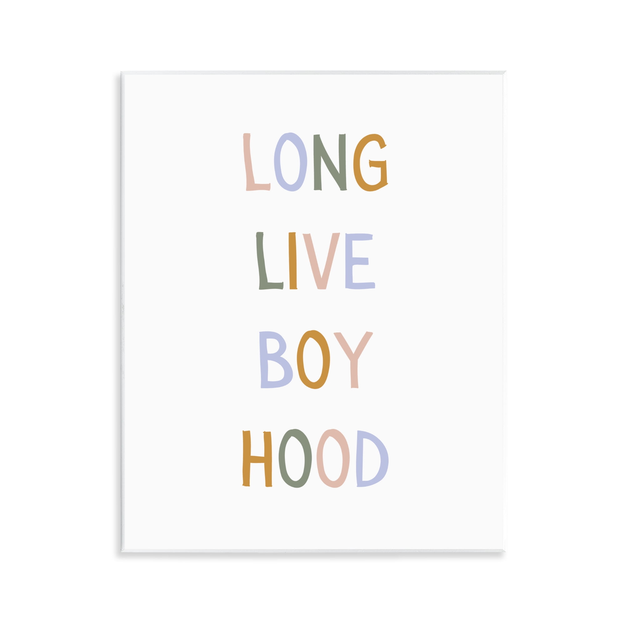 Stupell Industries Long Live Boy Hood Wall Plaque Art, design by Katie Griggs