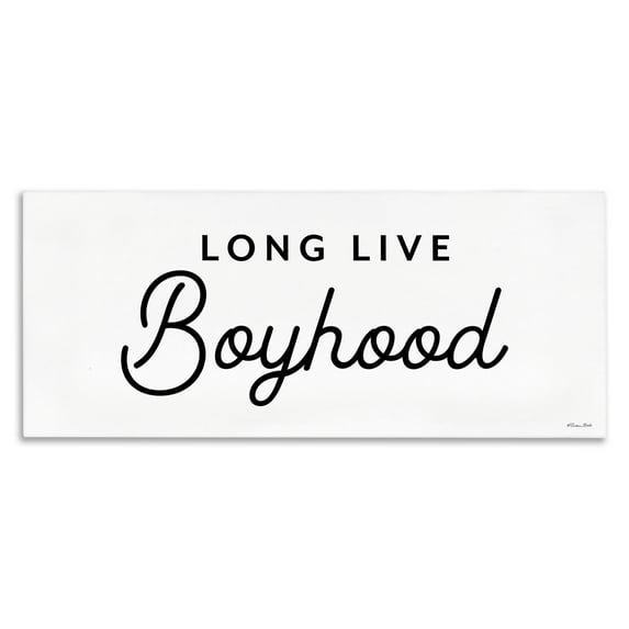 Stupell Industries Long Live Boyhood Typography Painting Gallery Wrapped Canvas Art Print Wall Art, 48 x 20