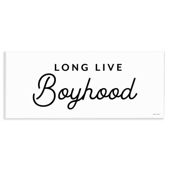 Stupell Industries Long Live Boyhood Typography Painting Unframed Art Print Wall Art, 17 x 7