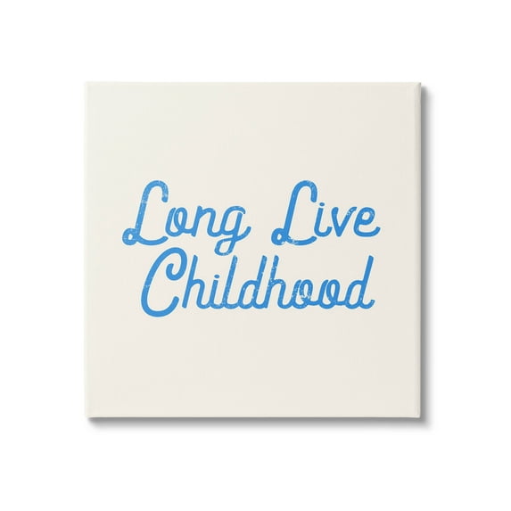 Stupell Industries Long Live Childhood Phrase Graphic Art Gallery Wrapped Canvas Print Wall Art, Design by Lil' Rue