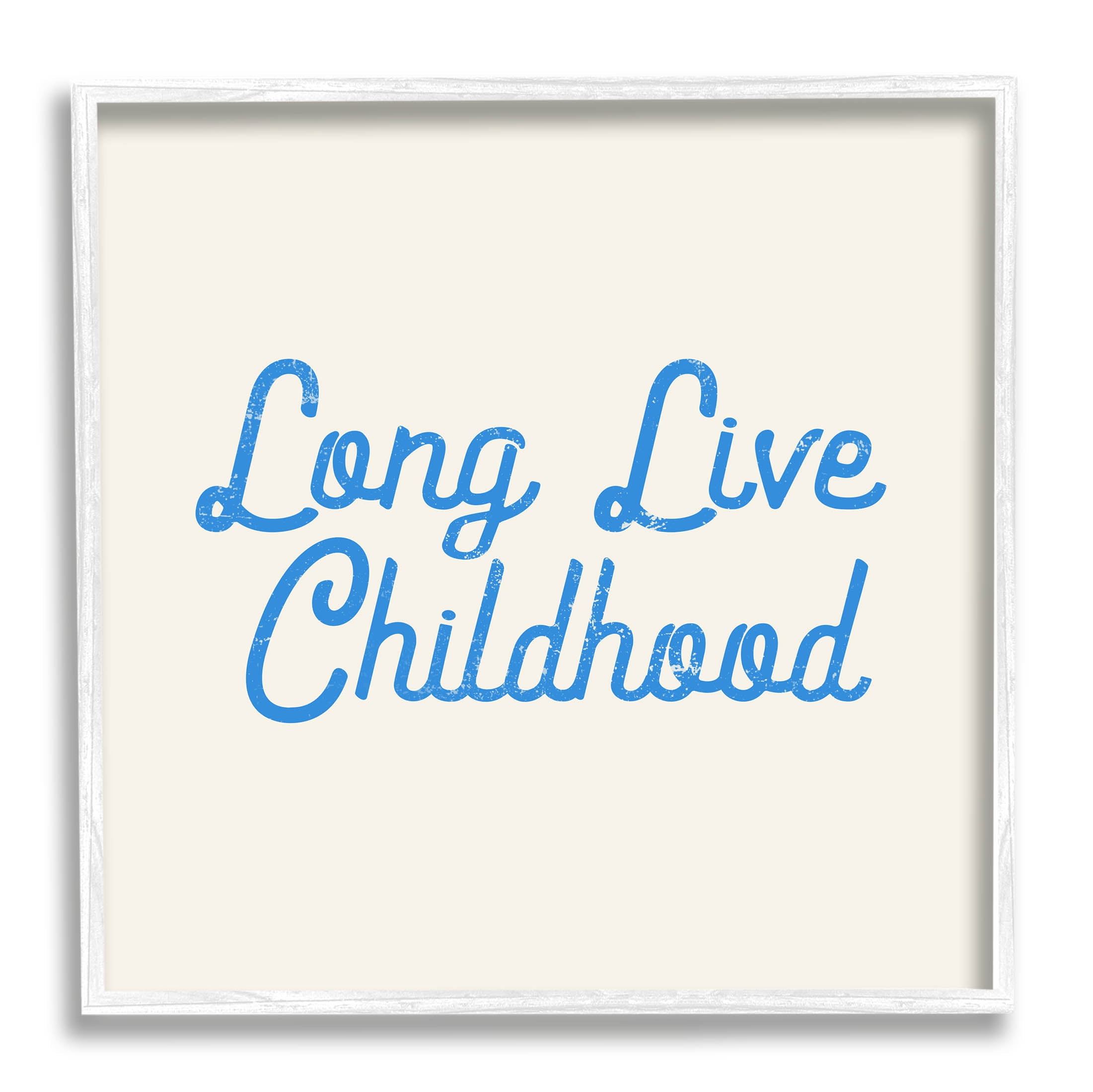 Stupell Industries Long Live Childhood Phrase Graphic Art White Framed Art Print Wall Art, Design by Lil' Rue