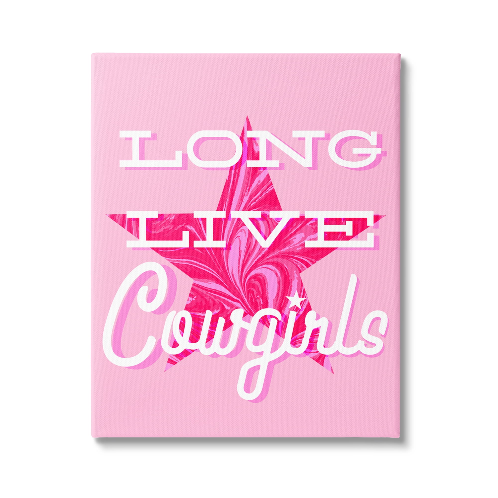 Stupell Industries Long Live Cowgirls Phrase Abstract Painting Gallery Wrapped Canvas Print Wall Art, 24 x 30