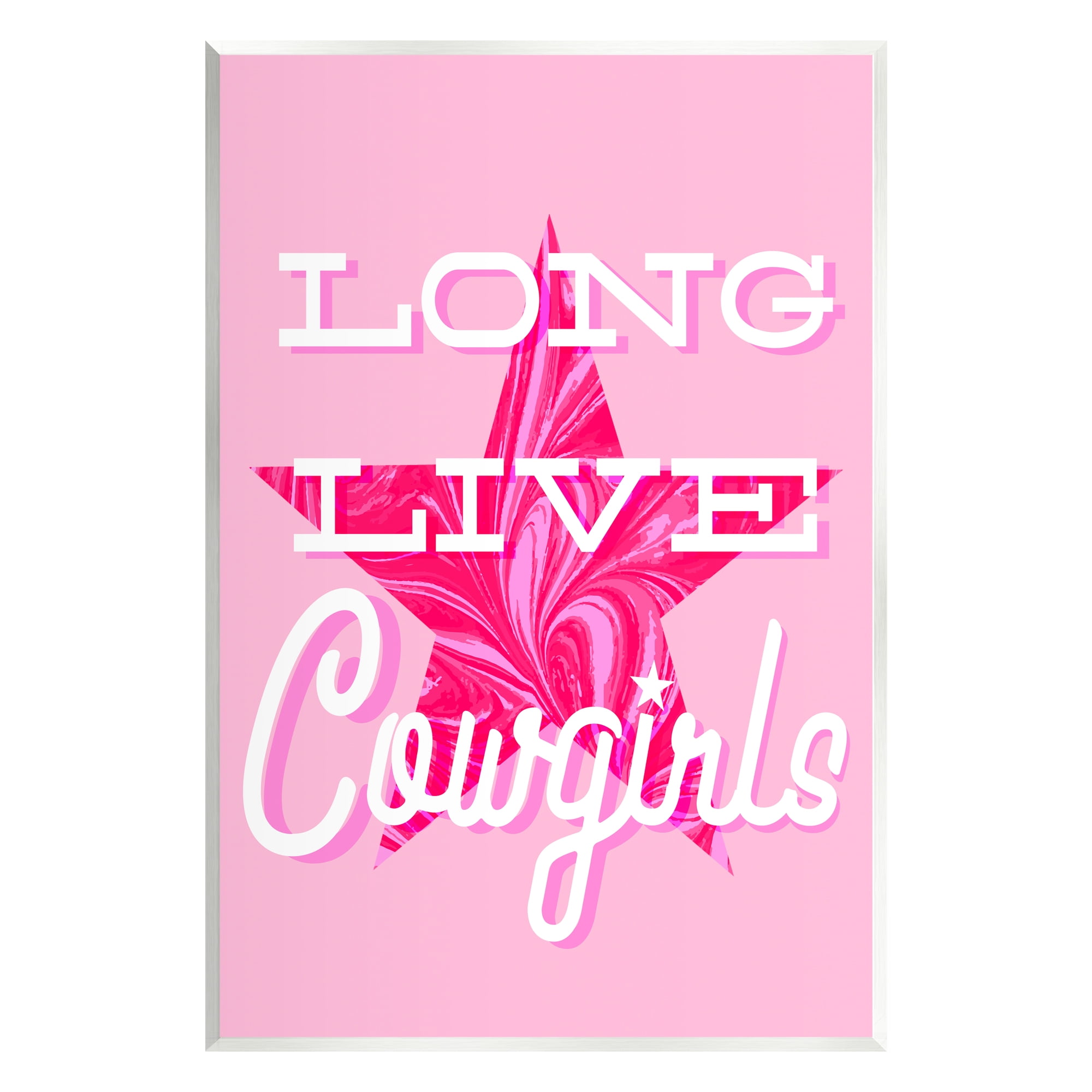 Stupell Industries Long Live Cowgirls Phrase Abstract Painting Unframed Art Print Wall Art, 10 x 15