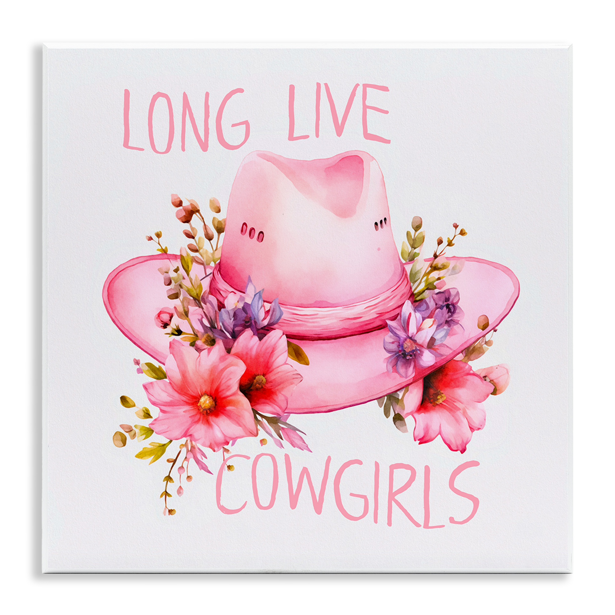 Stupell Industries Long Live Cowgirls Plants & Flowers Painting Unframed Art Print Wall Art, 12 x 12