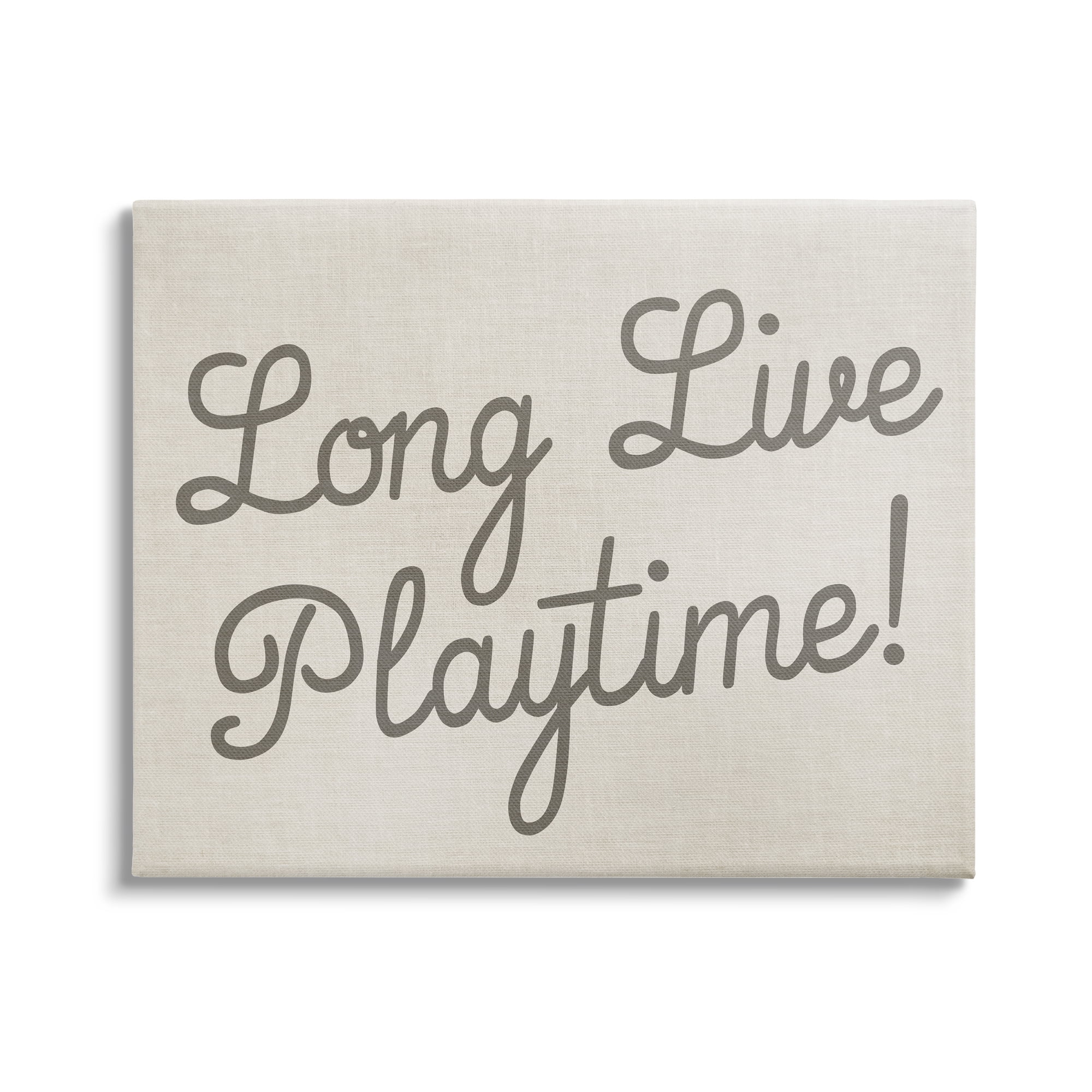 Stupell Industries Long Live Playtime Inspirational Painting Gallery Wrapped Canvas Art Print Wall Art, 30 x 24