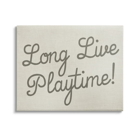 Stupell Industries Long Live Playtime Inspirational Painting Gallery Wrapped Canvas Art Print Wall Art, 48 x 36