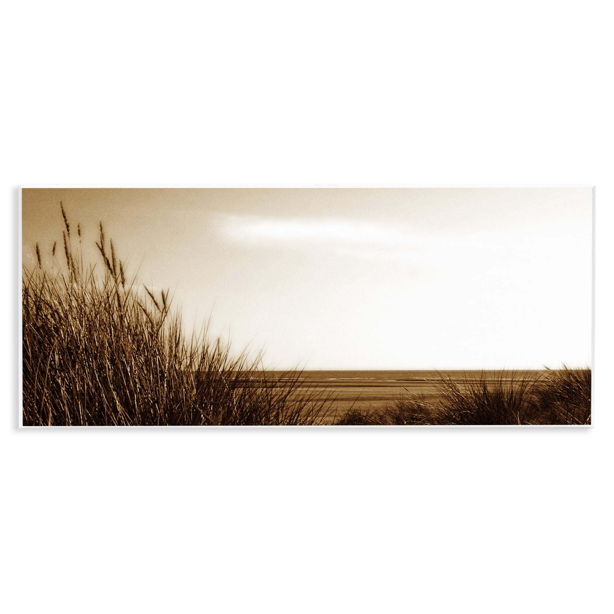 Stupell Industries Long View Horizon Coastal Photography Unframed Art Print Wall Art, 17 x 7