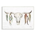thumbnail image 1 of Stupell Industries Longhorn Animal Skull South Western Cattle Patterned Feathers,15 x 10, Design by Marla Rae, 1 of 5