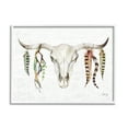 thumbnail image 1 of Stupell Industries Longhorn Animal Skull South Western Cattle Patterned Feathers,20 x 16, Design by Marla Rae, 1 of 8