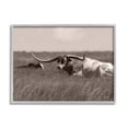 thumbnail image 1 of Stupell Industries Longhorn Cattle Basking Countryside Sun Pasture , 14 x 11, Design by Lori Deiter, 1 of 5