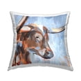 thumbnail image 1 of Stupell Industries Longhorn Cattle Gazing Square Decorative Printed Throw Pillow, 18 x 18, 1 of 4
