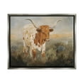 thumbnail image 1 of Stupell Industries Longhorn Cattle Grazing Animals & Insects Painting Gray Floater Framed Art Print Wall Art, 1 of 9