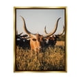 thumbnail image 1 of Stupell Industries Longhorn Herd Photography Animals & Insects Photography Gold Floater Framed Canvas Art Print Wall Art, 25 x 31, 1 of 10